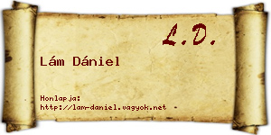 Lám Dániel névjegykártya